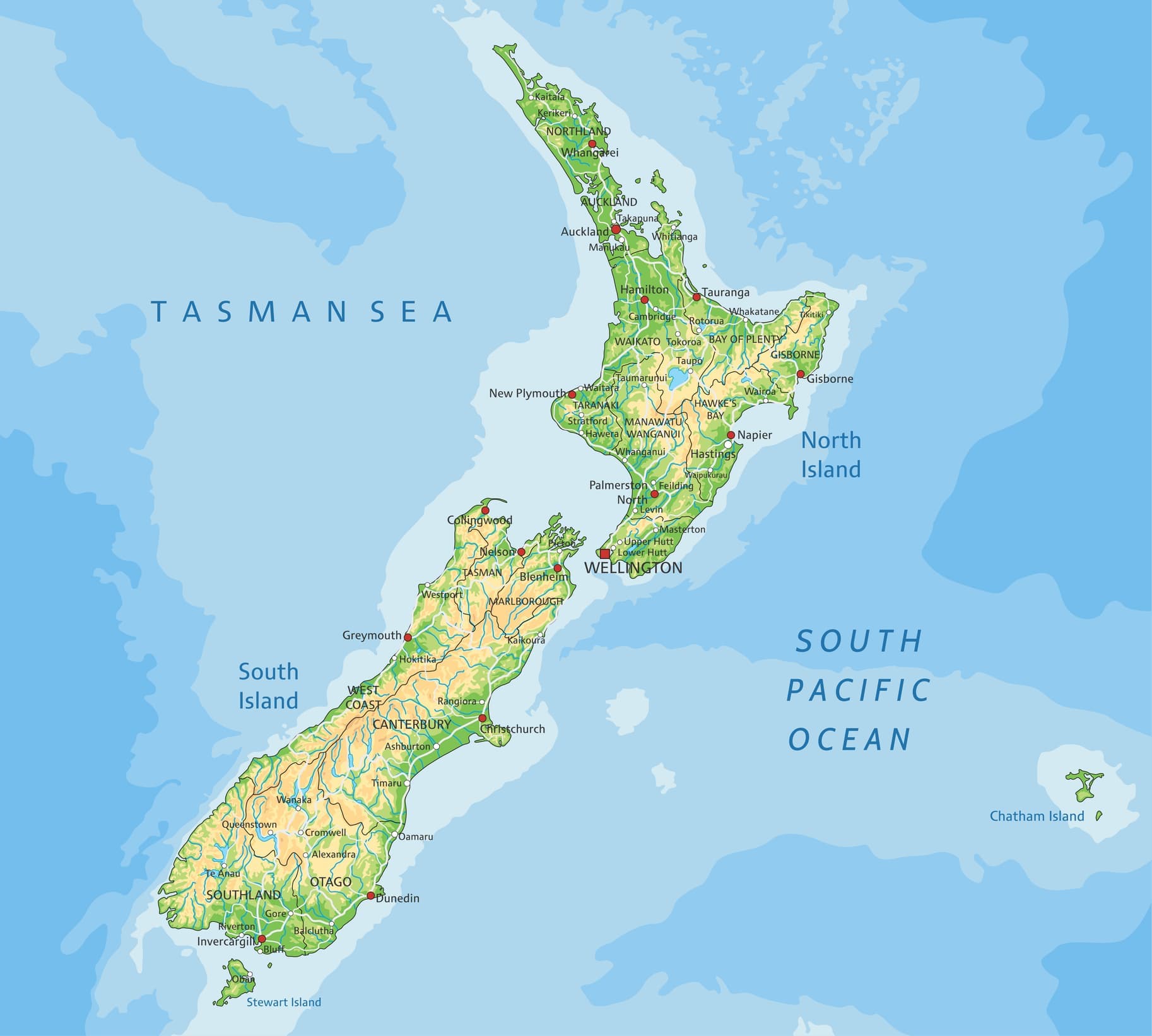 ニュージーランド地図